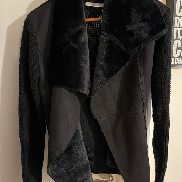 Hazel Suede Fur Sweater Cardigan - Picture 3 of 4